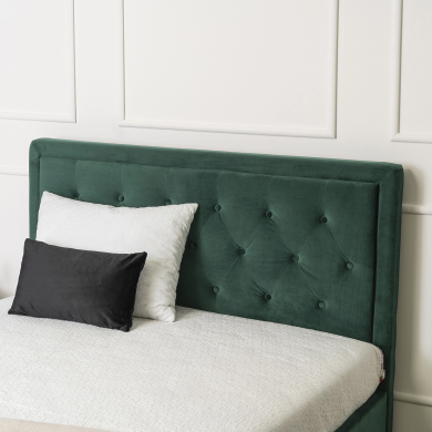 Кровать Mebel Elit CROS Welur 140x200 см Зеленый ME.CROS/140/C/Z/V/LOZZPOJ фото - 7