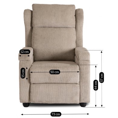 Кресло мягкое раскладное с реклайнером Mebel Elit SPENCER Velvet Бежевый ME.SPENCER/BZ/SZTR/FW фото - 16