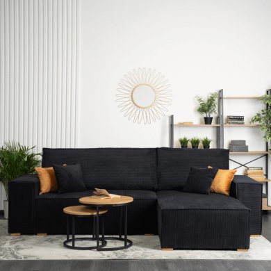 Розкладний диван Mebel Elit ALEX Чорний - 5 Розкладний диван Mebel Elit ALEX Чорний MGK.FILO/LINCOLN100/NAR фото - 5