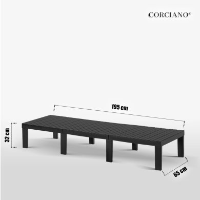 Комплект шезлонгів та столик Corciano HAITI NAXOS Антрацит 8009271080805 фото - 9