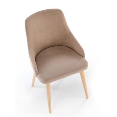 Обеденный стул поворотный Halmar MALAGA Бежевый V-PL-N-MALAGA-MAVEL38/STELAR16 фото - 6