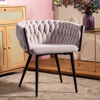 Обеденный стул Homla PRINSSI Welur Бежевый 219356 фото - 7