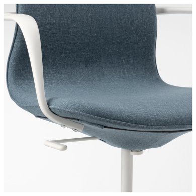IKEA Офісне крісло LANGFJALL Синій (ИКЕА ЛАНГФЬЯЛЛЬ) 69252769 фото - 4