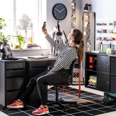 IKEA Письменный стол MICKE Антрацит (ИКЕА МИКЕ) 80489850 фото - 7