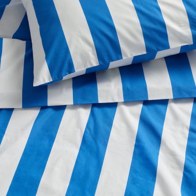 Комплект постельного белья SLANHOSTMAL 150х200 см Синий - 2 IKEA Комплект постельного белья SLANHOSTMAL 150х200 см Синий (ИКЕА СЛАНХОСТМАЛЬ) 80579006 фото - 2