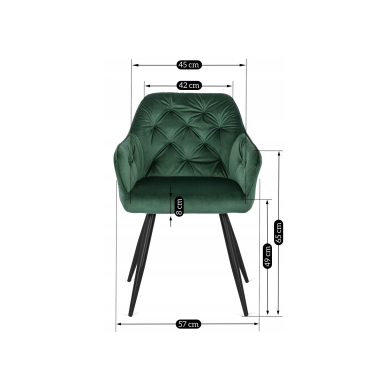 Обідній стілець Mebel Elit MEGAN Зелений - 5 Обідній стілець Mebel Elit MEGAN Зелений ME.MEGAN/Z/V/K фото - 5