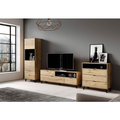 Комод Halmar Nest KM-2 | Дуб лефкас / Черный - 3 Комод Halmar Nest KM-2 | Дуб лефкас / Черный V-PL-NEST-KM-2 фото - 3