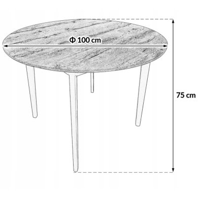 Обеденный стол Kontrast EMMA PLUS Дуб 6.04.14195 фото - 7