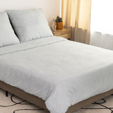 Комплект постельного белья Homla TRIAN 160x200 см Голубой - 5 Комплект постельного белья Homla TRIAN 160x200 см Голубой 213491 фото - 5