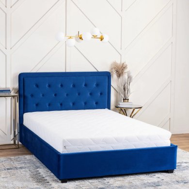 Ліжко Mebel Elit CROS Welur 160x200 см Синій ME.CROS/160/GR/V/LOZZPOJ фото - 10