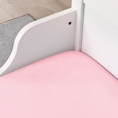 IKEA Простынь на резинке LEN 80x165 см Розовый (ИКЕА ЛЕН) 70465294 фото - 3