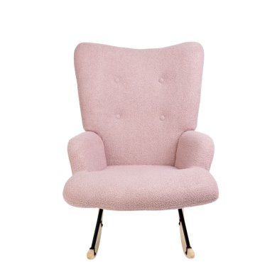 Кресло-качалка мягкое Homla MOSS TEDDY BOUCLE Розовый 218187 фото - 2
