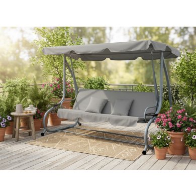 Садова гойдалка Garden Line 210х120х170 см Сірий KRE9771 фото - 9