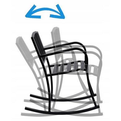 Садове крісло-качалка Garden Line MEB5115 Чорний MEB5115 фото - 3