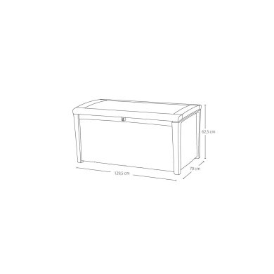 Садовый ящик Keter BORNEO 416 л Коричневый 230402-1 фото - 3