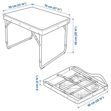 IKEA Комплект складаних садових меблів STRANDON Зелений (ИКЕА СТРЭНДОН) 50575830 фото - 2