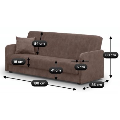 Раскладной диван Mebel Elit PORTO Welur Коричневый PPHUE.PIEER/SALLY3/WER фото - 8