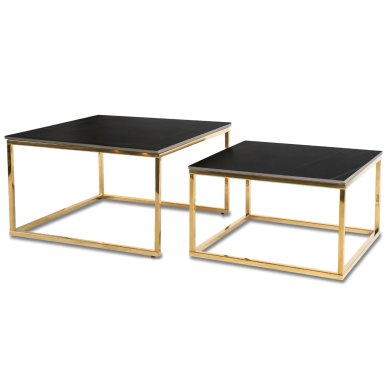 Комплект журнальных столов Mebel Elit TENOR Marmur Черный ME.TENOR/CZCER/ZL/L фото - 2