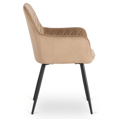 Обідній стілець Mebel Elit BRESSO Welur Бежевий ME.BRESSO/BZ/CZ/V/K фото - 3