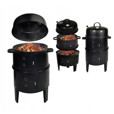 Угольный гриль-коптильня Kontrast BBQ1004 Черный 5.22.13969