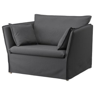 IKEA Крісло м'яке BACKSALEN Сірий (ИКЕА BACKSALEN) 89393202