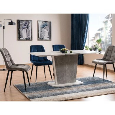 Обеденный стул  Signal CHIC Welur Синий CHICVCGR фото - 2