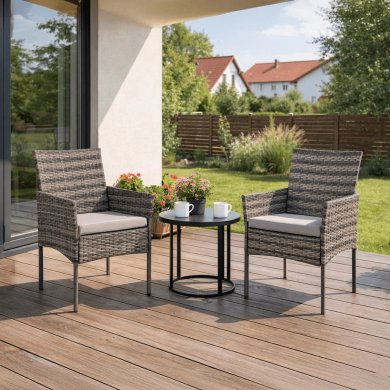 Комплект садових крісел Mebel Elit CORTO 2 шт Сірий ME.CORTO/P/RT/OGR/ZES фото - 8