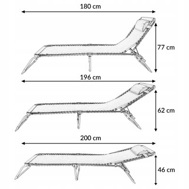 Складной шезлонг Kontrast RELAX 2 Темно-серый - 10 Складной шезлонг Kontrast RELAX 2 Темно-серый 5.90.21331 фото - 10