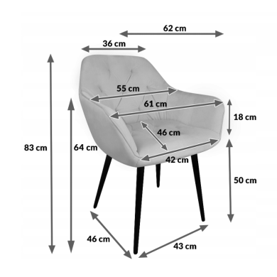 Обеденный стул Kontrast JULIA Бежевый - 14 Обеденный стул Kontrast JULIA Бежевый 5.90.49628 фото - 14