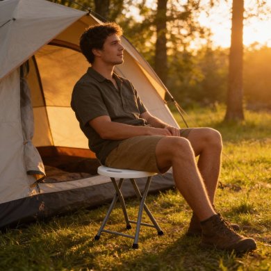 Складаний садовий табурет Garden Line ZUM9637 Білий ZUM9637 фото - 6