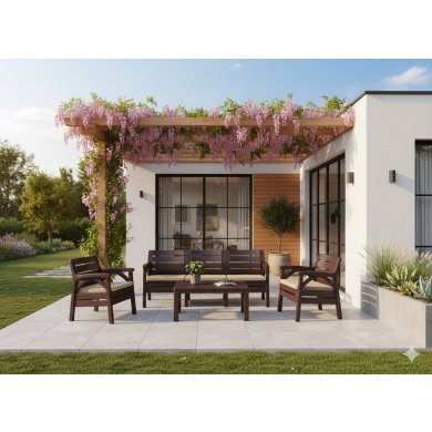 Комплект садових меблів Garden Line SANTANA BIG Коричневий KAS0867/1 фото - 3