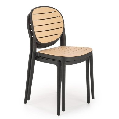 Садовий стілець Halmar K529 Чорний V-CH-K/529-KR-CZARNY/NATURALNY фото - 8