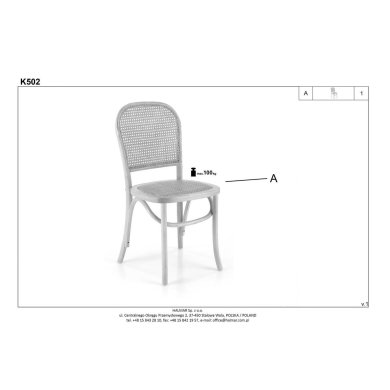 Обідній стілець Halmar K502 Дерево - 20 Обідній стілець Halmar K502 Дерево V-CH-K/502-KR фото - 20