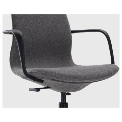 IKEA Офісне крісло LANGFJALL Темно-сірий (ИКЕА ЛАНГФЬЯЛЛ) 29178074 фото - 11