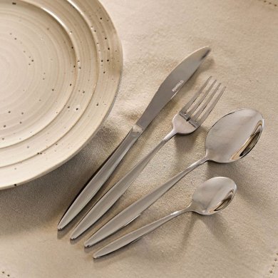 Набір столових приладів Homla LIVADI 24 шт Сріблястий 228066 фото - 4