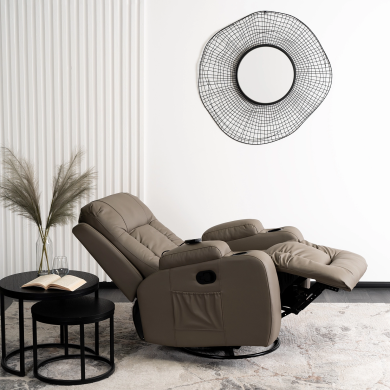 Кресло мягкое раскладное массажное с реклайнером Mebel Elit BOX Серый ME.BOX/P/E/FW фото - 16