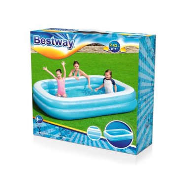 Надувний дитячий басейн Bestway 54006 262х175х51 см Блакитний BES54006 фото - 2