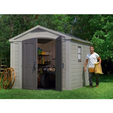 Садовый домик Keter FACTOR 257х331х243 см Бежевый 230454-1 фото - 4