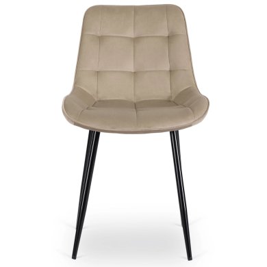 Обеденный стул Mebel Elit CHRIS Welur Бежевый ME.CHRIS/BZ/CZ/V/K фото - 2