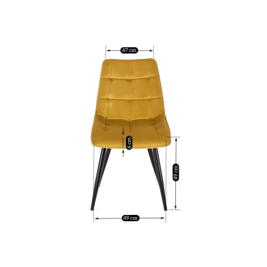 Обідній комплект меблів Mebel Elit HARRY RIO | Дуб крафт / Чорний / Гірчичний HARRY/DC/CZ/S/RIO/CU/V/Z4/K фото - 2