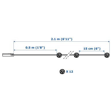 IKEA гірлянда LIVSÅR (ИКЕА LIVSÅR) 50421357 фото - 7