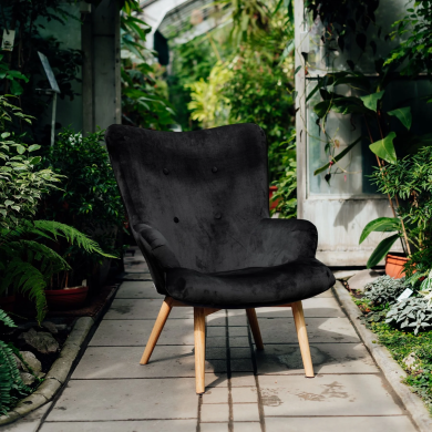 Кресло мягкое Homla MOSS Welur Черный - 10 Кресло мягкое Homla MOSS Welur Черный 155238 фото - 10