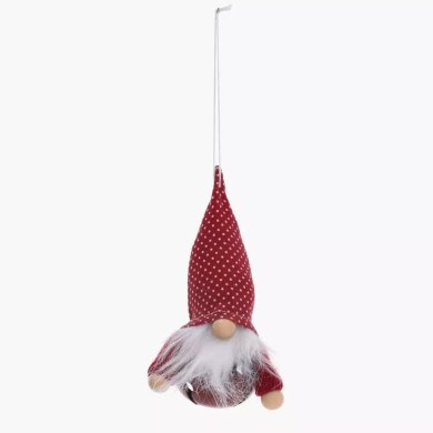 Елочная игрушка Duka NISSE 12 см | Красный 1219483