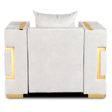 Кресло мягкое Mebel Elit PALLAZO 1S Welur Кремовый ME.PALLAZO1S/KR/ZL/V/FW фото - 4