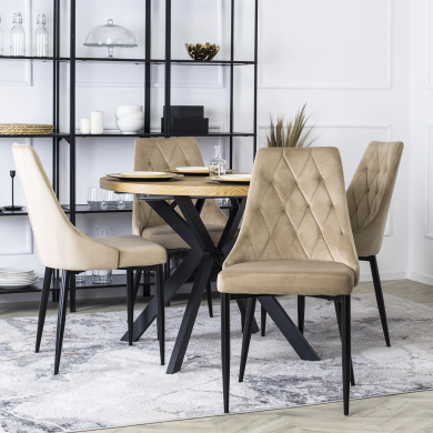 Обідній стілець Mebel Elit CORK Welur Бежевий ME.CORK/BZ/V/K фото - 8