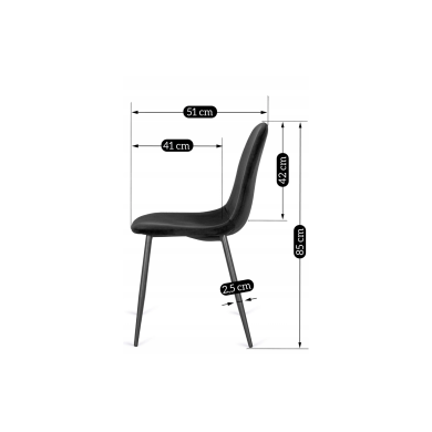Обідній стілець Mebel Elit OSCAR Чорний - 13 Обідній стілець Mebel Elit OSCAR Чорний ME.OSCAR/CZ/V/K фото - 13