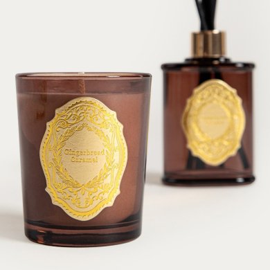 Ароматичний дифузор и свеча Homla ORNAMENTS Gingerbread Caramel 50 мл + 70 г Коричневый 245897 фото - 3