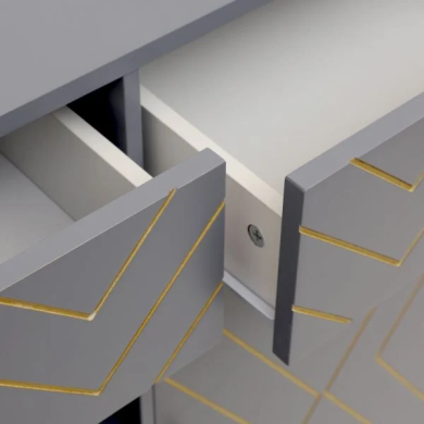 Комод Homla BODO 80x40x95 см | Графит / Золотой 214198 фото - 8