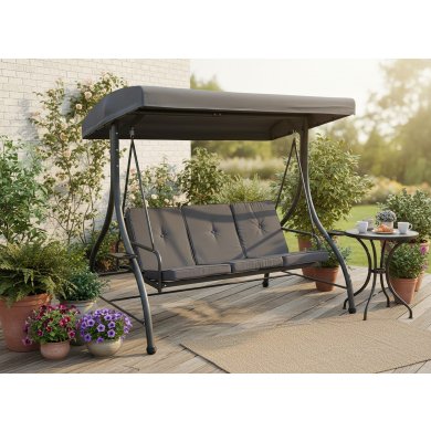Садова гойдалка Garden Line 194x120x174 см Антрацит KRE3156 фото - 6