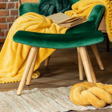 Підставка для ніг Homla MOSS Welur Зелений 158439 фото - 4